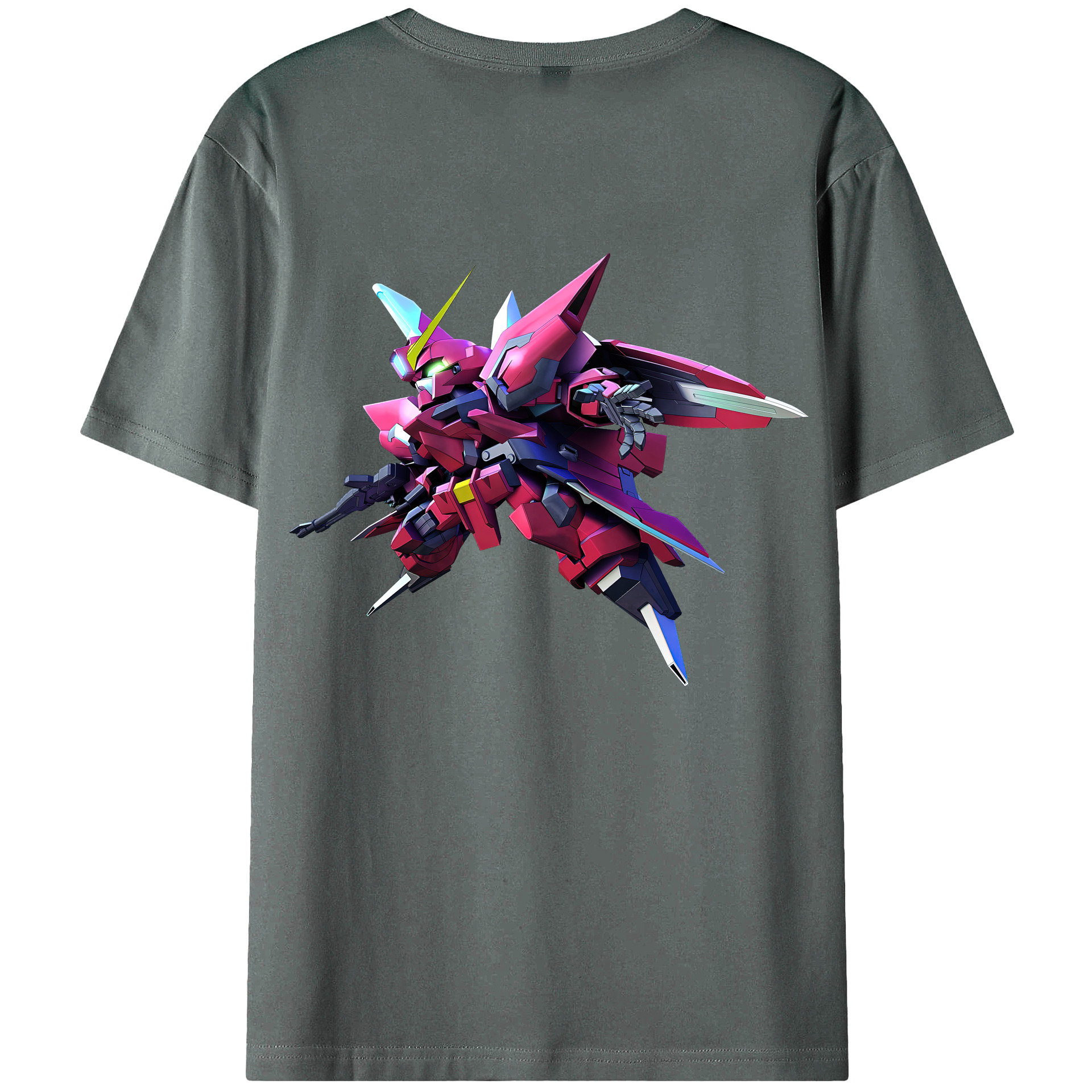 （画像用） 機動戦士ガンダム Mobile Suit Gundam 綿100％ メンズ半袖Tシャツ（バックプリント） 通気性